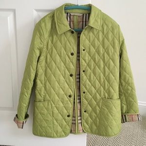Burberry Green Quilted Utility Jacket